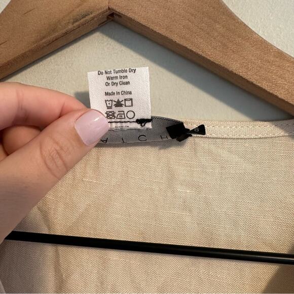 HATCH Cream Linen Blend Mini Dress One Size - Picture 14 of 14